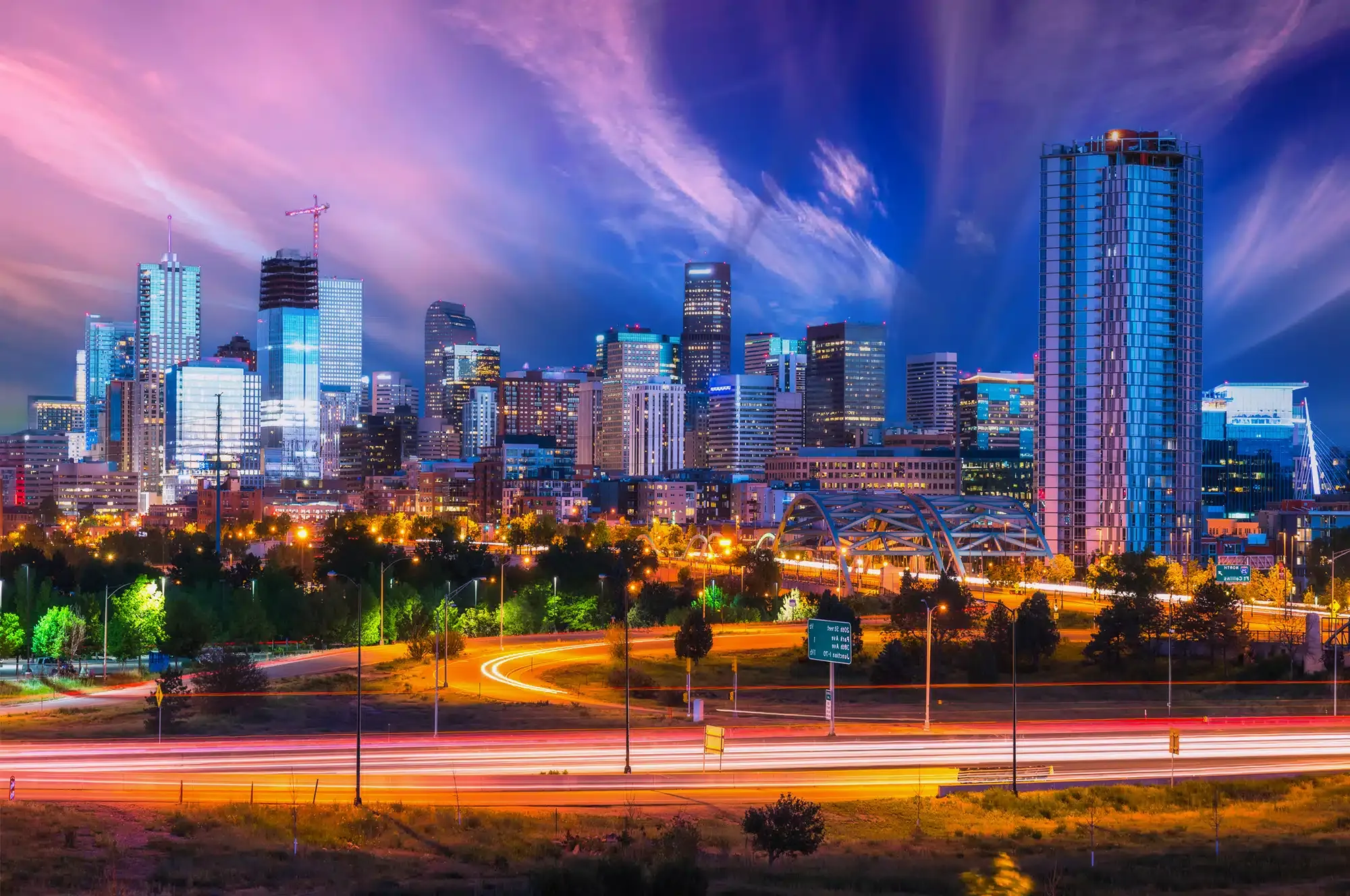 Denver at night